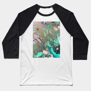 Carribean psychedelic marble ink Baseball T-Shirt